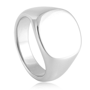 Men's Geometric Titanium Steel <b>Ring</b> <b>Silver</b> Color <b>Plain</b> Design Gift Jewelry 280670 - Product Image 1