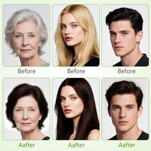 Shampoo Colorante Permanente alle Erbe di Grado Cosmetico, <span class=keywords><strong>Senza</strong></span> <span class=keywords><strong>Ammoniaca</strong></span>, Formula Nutriente, Copre i Capelli Bianchi e Grigi, Facile da Applicare - Product Image 6