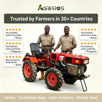 Tractor Agrícola de 12 HP, Monocilíndrico, Refrigerado por Agua, Diésel, 2WD, para Cultivo Agrícola, con Certificación CE