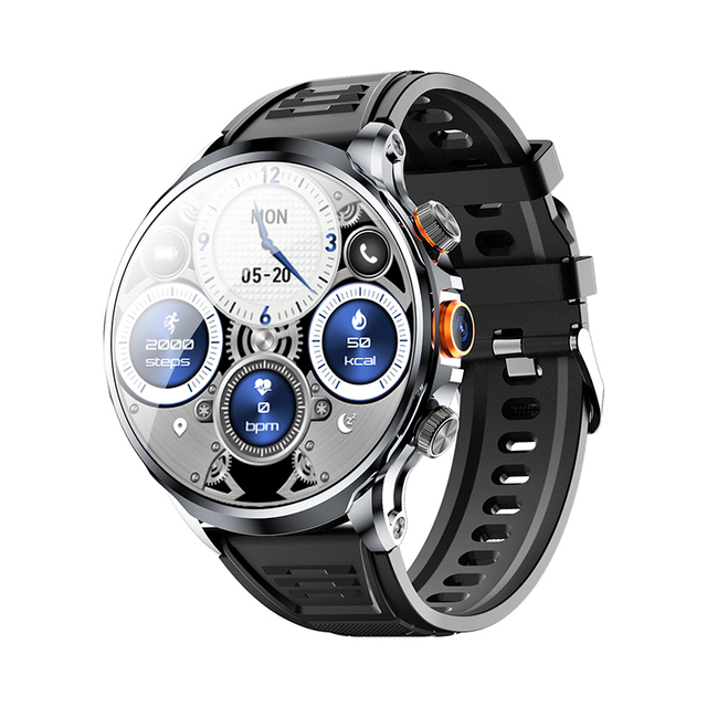 4G Android Smartwatch for Men H18 GPS Navigation Magnetic Call Reminder Heart Rate Tracker WIFI Silica Gel Band Calendar 2026
