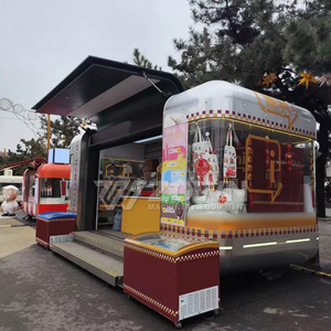 Remorque alimentaire en métal poli, comptoir de service personnalisé, chariot mobile pour café et jus, pour zone commerciale - Product Image 3