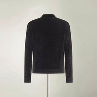 Veste en cuir PU sur mesure haut de gamme avec manches en tricot, fermeture à boutons, logo personnalisé, veste décontractée streetwear pour hommes