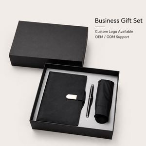 Ensemble cadeau d'entreprise Shanwu : Carnet personnalisé avec logo, stylo signature, parapluie compact et coffret cadeau - Product Image 5