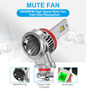 V03 phare H7 H11 LED antibrouillard 9005 Hir2 ampoule de phare LED 12V Canbus 1:1 Mini ampoule LED H7 9006 - Product Image 5