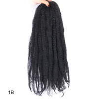 Cheveux Torsadés Afro Crépu Bouclé pour Tresses Douces, Cheveux Marley Twist Synthétiques Tricolores AfroTwist pour Crochets et Tresses pour Femme