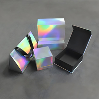 Papier holographique personnalisé en usine, papier laser métallique arc-en-ciel pour l'impression d'emballages cadeaux