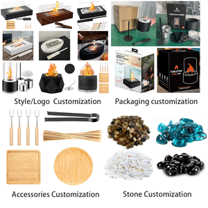 Concrete <strong>Table</strong> Fireplace Alcohol <strong>Table</strong> <strong>Top</strong> Firepit Smores Maker <strong>Fire</strong> Pits Mini Portable Tabletop <strong>Fire</strong> Pit for Patio Decor - Product Image 4