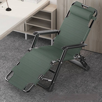 Chaise longue pliante de luxe en métal pour camping, bureau, pause déjeuner, sieste, convertible, transat de luxe