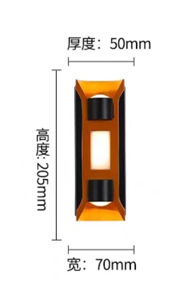 LED Wall Light Garden Waterproof Hexagon  Aluminum Wall Lamp Fancy Lights Exterior 2W 3W 5W 6W 7W 8W