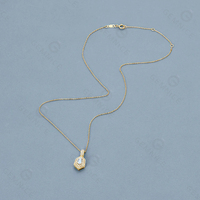 Collier en diamants pavés créés en laboratoire Gemnel pour femmes, bijoux éthiques et durables