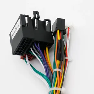 Câble d'alimentation 16 broches pour RENAULT Megane 2 <span class=keywords><strong>Clio</strong></span> <span class=keywords><strong>3</strong></span> Clio3 2004 - 2007 Canbus Android Player Audio Adaptor Dash Trim Kit Facia Panel - Product Image 6