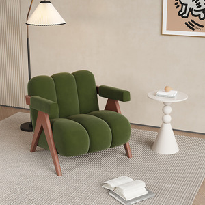 Divano di Alta Qualità dal Design Nordico Moderno per Soggiorno con Braccioli in Legno Massello, Morbido <span class=keywords><strong>e</strong></span> Delicato sulla Pelle, per Appartamenti <span class=keywords><strong>e</strong></span> Ville - Product Image 5