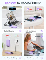 Meilleure vente Original Ultra-mince câble intégré 22.5W chargeur rapide 10000mAh grande capacité Portable Power Bank pour iPhone