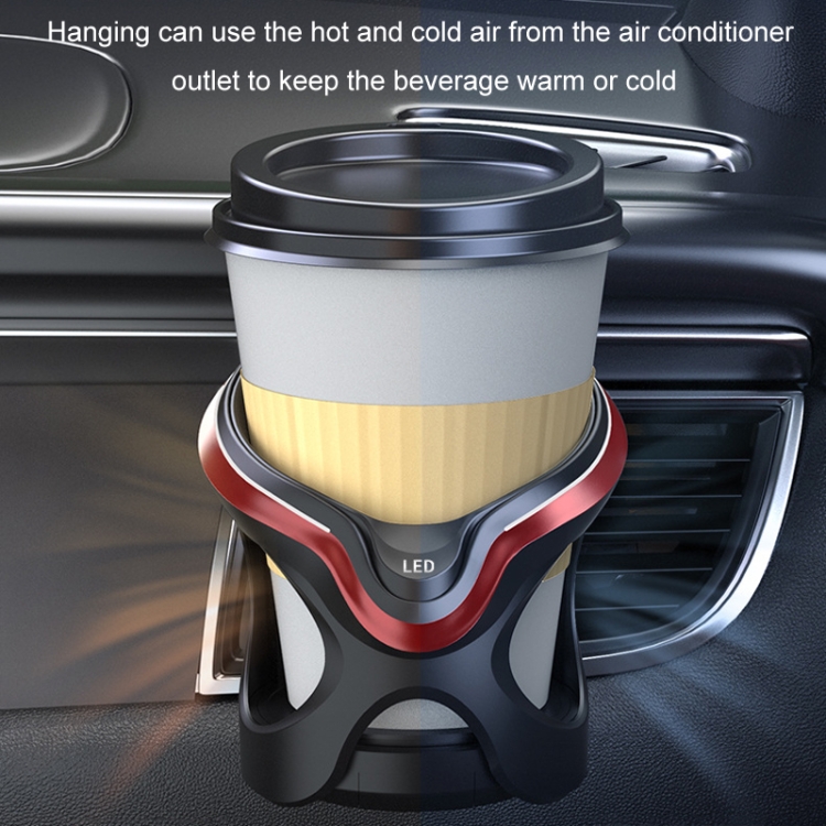 Adjustable Car Cup Holder &amp; Air Vent Storage Rack – Expandable Multifunctional Drink Holder for Bottles, Cups &amp; Car Accessories