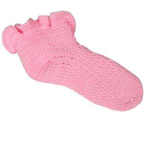 Chaussettes en crochet à volants Chaussons en crochet Bas de style nouveau Bas tissés à la main à volants faits maison - Product Image 2