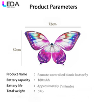 Drones à ailes battantes télécommandés LEDA Indoor LED Bionic Butterfly pour les décorations de mariage et de festivals de musique