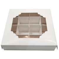 Boîtes d'emballage en papier de luxe en gros avec couvercle en plastique et fenêtre pour chocolats, gâteaux, bonbons, donuts, biscuits et brownies