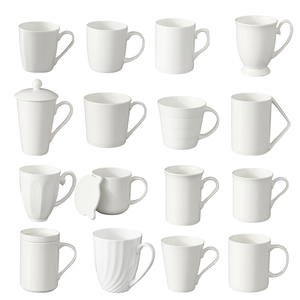 Hot bán DIY có thể in mô hình xương sứ Mug sáng tạo cá nhân Đồng bằng màu trắng gốm cốc cà phê cho các bên đối với xuất khẩu - Product Image 3