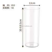 Porte-bougie factice, coupe à bougie flottante, colonne transparente, vase à bougie LED pour la décoration de mariage et de fête