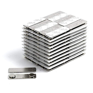 Magnetismo súper fuerte Dos imanes Dentro de metal Etiqueta de nombre magnética Insignia de nombre Imán - Product Image 4