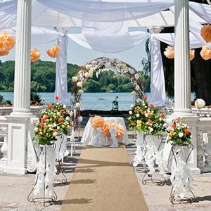 Bán Buôn Tự Nhiên Vải Bố Đám Cưới Lối Chạy Thảm Thảm Đay Clorh Vải Bố Lối Chạy Cho Lễ Cưới - Product Image 5