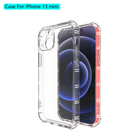 Coques de téléphone portable en TPU souple transparent avec protection d'objectif caméra 3D Airbag, protection intégrale 360° pour iPhone 13 Mini