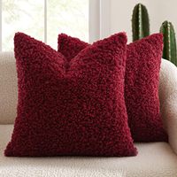 Vente en gros de taies d'oreiller pour la maison Sherpa housse de coussin pour canapé décoration intérieure housses de coussin de couleur unie de luxe pour canapé canapé