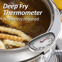 Thermomètre pour friteuse à cadran thermomètre Tempura Pan accessoires remplacement acier inoxydable cuisine cuisson thermomètre