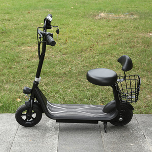 Mini scooter électrique avec batterie au lithium de 8 pouces, siège, véhicule de transport urbain, noir - Product Image 1