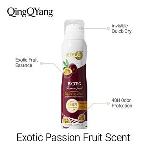 Siglo Factory Vente en gros <span class=keywords><strong>150ml</strong></span> 48H Contrôle des odeurs de transpiration Parfum fruit de la passion Déodorant anti-transpirant en spray pour femme OEM ODM - Product Image 5