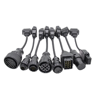 Juego Completo de 8 Cables OBD OBD2 para Diagnóstico de Camiones y Automóviles, Kit de 8 Cables para Vehículos con Pines Activados, Adaptadores para Camiones