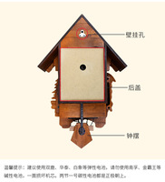 Horloge murale à piles de style européen en bois de coucou, avec sonnerie et chiffres en forme de maison pour la maison