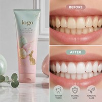 Dentifrice jetable portable OEM probiotique anti-caries blanchissant sans fluorure pour une haleine fraîche, un nettoyage en profondeur et l'élimination des taches à domicile