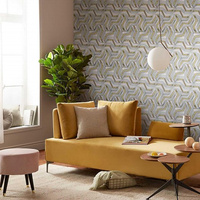 Autocollant PVC 5D en rouleau à motif géométrique ondulé noir et blanc, effet marbre UV, pour décoration de meubles et panneaux muraux extérieurs
