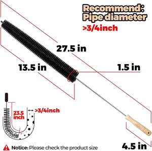 L TDF dernière conception longue poignée cheminée nettoyage sécheuse évent conduit brosse - Product Image 5