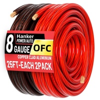 Câble d'alimentation audio pour voiture en cuivre OFC haute tension 300V, calibre épais 0/1/2 AWG, avec isolation en PVC pour amplificateurs et systèmes de subwoofers automobiles