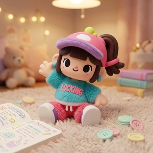 ผู้ผลิตตุ๊กตาผ้ากำมะหยี่แบบกำหนดเอง ตุ๊กตาแอคชั่นฟิกเกอร์ ตุ๊กตาวัสดุไวนิล สำหรับโมเดลของเล่น สไตล์การ์ตูน ของเล่นฮิปฮอป รุ่น Q - Product Image 5