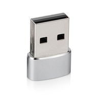 Adaptador OTG de Carga y Datos USB Tipo-C Hembra a USB-A Macho, USB 2.0, Revestimiento de Níquel, PVC+Cobre Puro, Certificado por la FCC, Garantía de 12 Meses