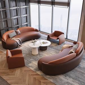 Sofá de Hotel Curvo de Diseño Moderno y Minimalista para Vestíbulo, Club VIP, Espacio Comercial, Asientos Ergonómicos Duraderos - Product Image 2