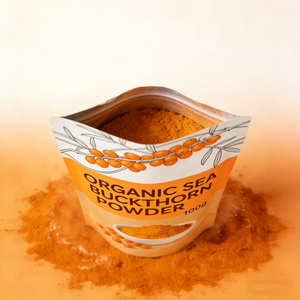 สารสกัดจากต้นซีบัคธอร์นออร์แกนิกแบบขายส่งจำนวนมาก พร้อมใบรับรองจากสหรัฐอเมริกา/สหภาพยุโรป ผงซีบัคธอร์น - Product Image 2