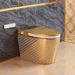 Sang trọng hiện đại điện CHẬU VỆ SINH nước nóng commode nhà vệ sinh bát phòng tắm Vàng tự động thông minh thông minh WC nhà vệ sinh với điều khiển từ xa - Product Image 2