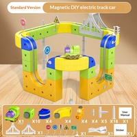 Train électrique magnétique transformable en cube, blocs de construction DIY