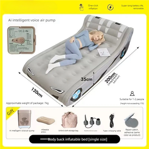 Nouveau <span class=keywords><strong>matelas</strong></span> pneumatique LA 2026 avec dossier - <span class=keywords><strong>Pompe</strong></span> automatique pour usage intérieur/extérieur, taille simple/double, camping portable - Product Image 6