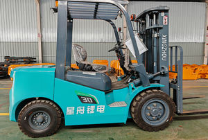 Chariot élévateur diesel d'occasion de 5 tonnes avec mât à 3 étages certifié CE pour l'extérieur tout terrain et compatible <span class=keywords><strong>multi</strong></span>-marques pour la construction - Product Image 4