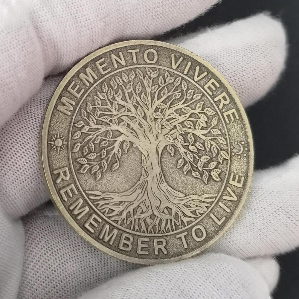 메멘토 모리 코인 스토이즘 선물 및 EDC 금속 청동 도금 기념 코인| Alibaba.com