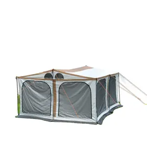 더블 레이어 레저 2 방 8 10 사람 캠핑 캐빈 하우스 모양 텐트