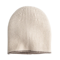 Vente en gros logo personnalisé réversible bonnet d'hiver gaufré tricoté activités de plein air chapeau tissu commun pour le voyage