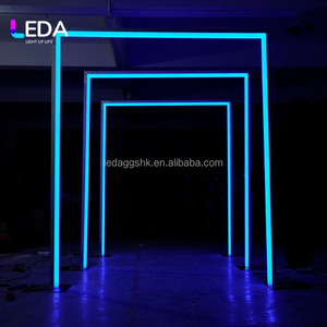 ไฟ LEDA RGB พร้อมโครงเหล็กสี่เหลี่ยมสำหรับตกแต่งซุ้มงานแต่งงาน ปรับความสว่างได้ ไฟนีออนแบบถอดประกอบได้ ดีไซน์หรูหรา - Product Image 3