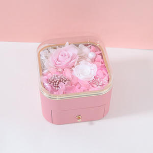 Produit le plus vendu sur <span class=keywords><strong>Amazon</strong></span> 2023 fleur préservée de rose éternelle de haute qualité dans une boîte pour fille - Product Image 1
