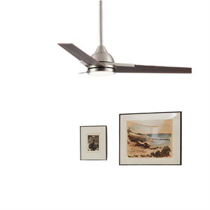 Nordischer Stil 52-Zoll LED-Deckenventilator mit 3 Sperrholzflügeln und Fernbedienung für Schlafzimmer - Product Image 1
